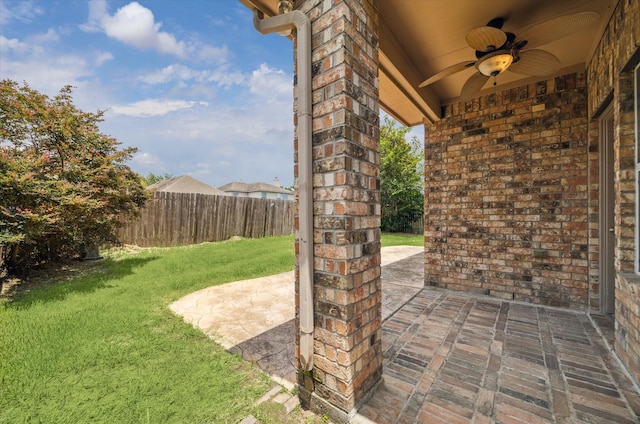 26314 Planters Heath, Katy, TX 77494 - view of patio with a ceiling fan