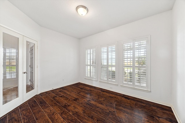 26314 Planters Heath, Katy, TX 77494 - spare room with french doors and dark wood finished floors
