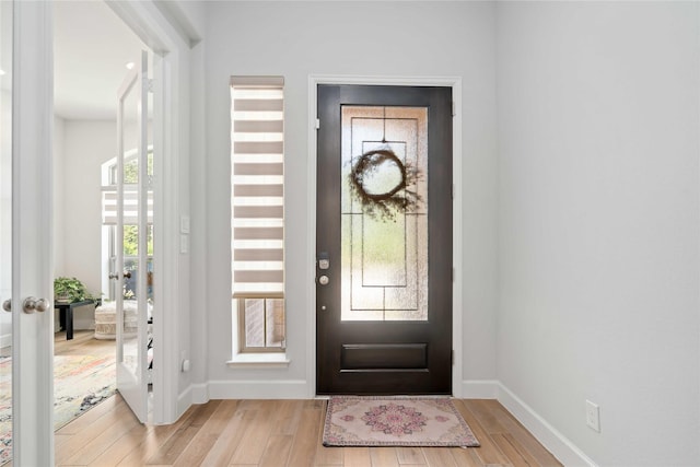 16903 Lupine Meadow Ln, Humble, TX 77346 - foyer with wood finished floors and french doors