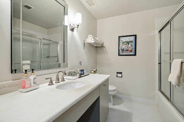 2200 Willowick Rd Unit 7B, Houston, TX 77027 - full bathroom with vanity, tile patterned flooring, and enclosed tub / shower combo