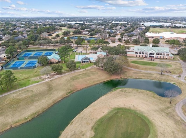 21519 San Marino Dr, Katy, TX 77450 - drone / aerial view of a nearby body of water and a local golf course