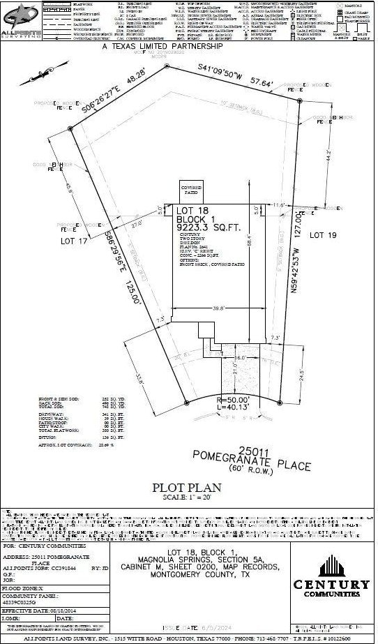 25011 Pomegranate Pl, Montgomery, TX 77316 - survey map / technical document