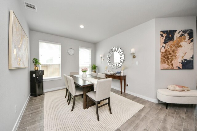 3334 Fogmist Dr, Rosenberg, TX 77471 - dining room featuring light wood-style floors and recessed lighting