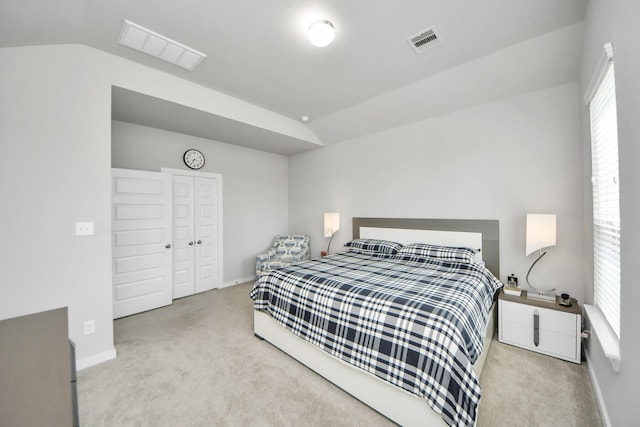 3334 Fogmist Dr, Rosenberg, TX 77471 - carpeted bedroom with lofted ceiling and a closet