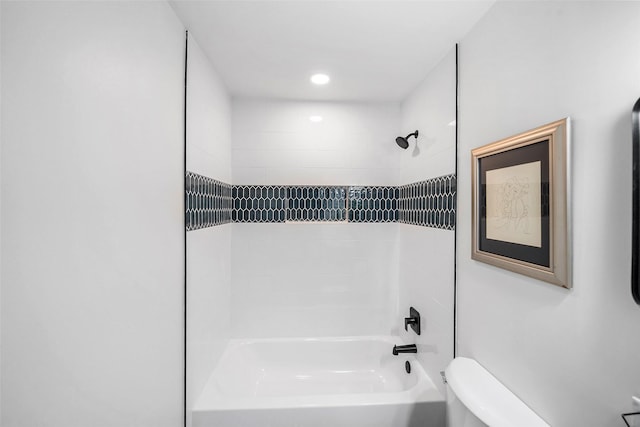 10370 Longmont Dr, Houston, TX 77042 - bathroom with shower / tub combination and recessed lighting