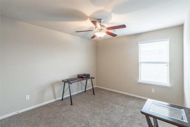 9418 Mcdowell Dr, Richmond, TX 77469 - empty room featuring a ceiling fan and light carpet