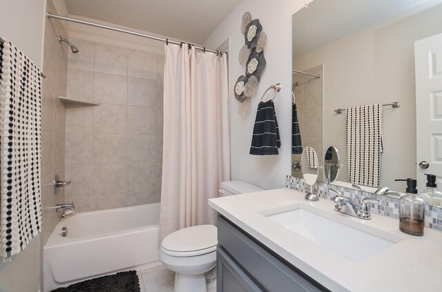 8703 Silver Crest Ln, Missouri City, TX 77459 - full bath with vanity, shower / bath combo, and tile patterned floors