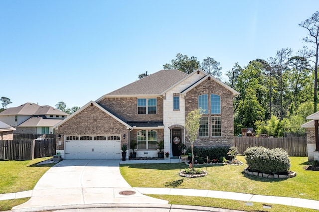 18202 Octavio Frias Trl, Houston, TX 77044 - traditional-style house with brick siding, concrete driveway, an attached garage, and roof with shingles