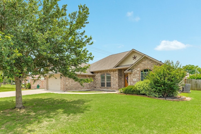 203 Poppy St, Lake Jackson, TX 77566 - view of front of property with brick siding, driveway, a garage, and roof with shingles