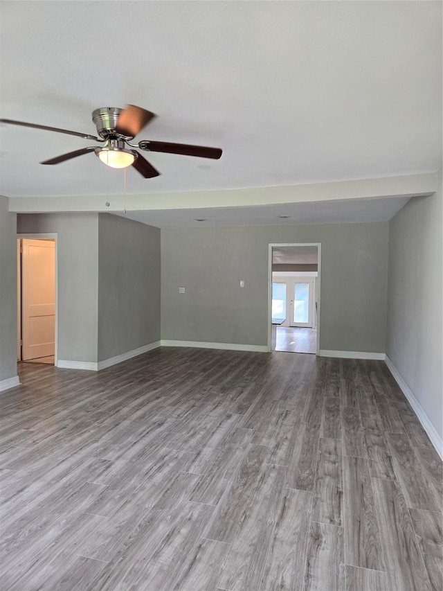 204 Jasmine St, Lake Jackson, TX 77566 - spare room featuring wood finished floors and a ceiling fan