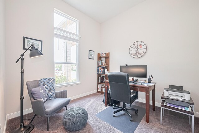 25603 Kearsley Dr, Katy, TX 77494 - carpeted office with plenty of natural light and a towering ceiling