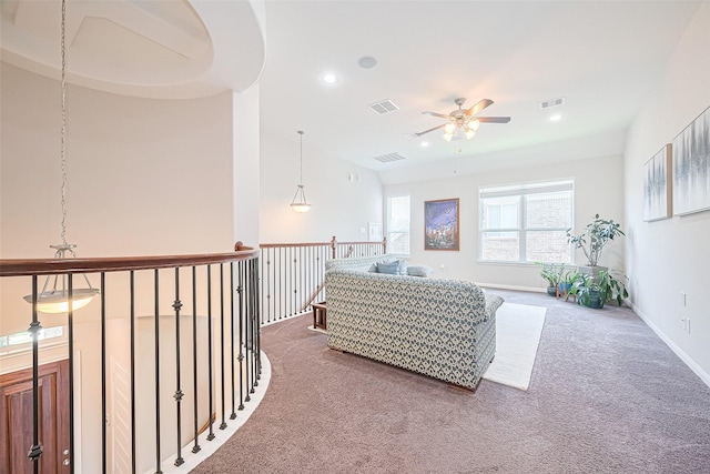 25603 Kearsley Dr, Katy, TX 77494 - hallway featuring carpet floors and recessed lighting