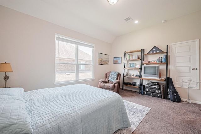 25603 Kearsley Dr, Katy, TX 77494 - carpeted bedroom with vaulted ceiling and baseboards