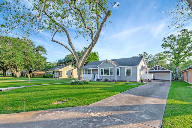 820 Meadow Ln, Wharton, TX 77488 - ranch-style home featuring an outbuilding, a front yard, and crawl space