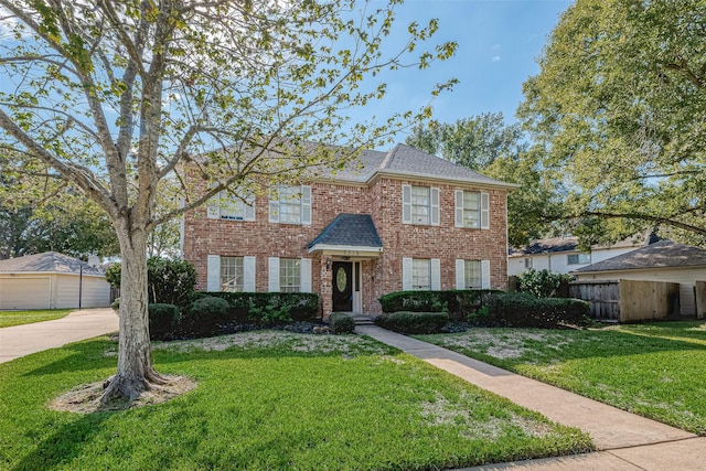 2510 Wind Fall Ln, Sugar Land, TX 77479 - colonial home featuring brick siding