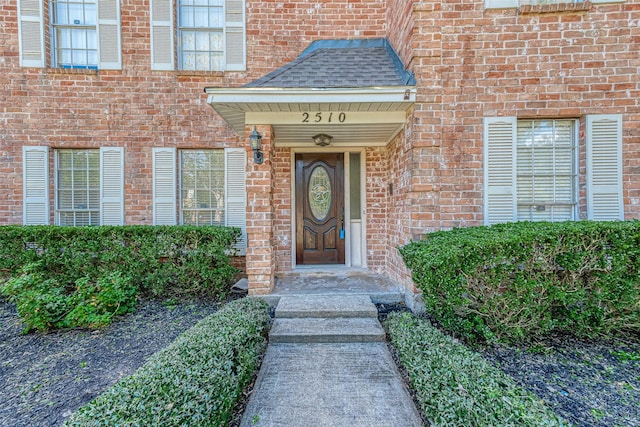 2510 Wind Fall Ln, Sugar Land, TX 77479 - doorway to property featuring brick siding