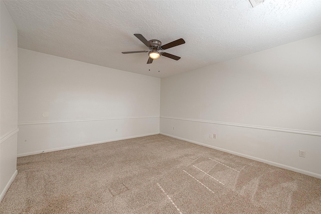 2510 Wind Fall Ln, Sugar Land, TX 77479 - carpeted spare room featuring ceiling fan and a textured ceiling