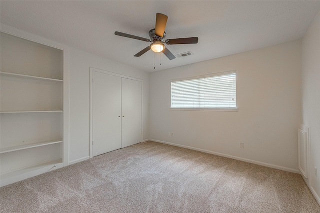 2510 Wind Fall Ln, Sugar Land, TX 77479 - unfurnished bedroom featuring carpet flooring, a closet, and ceiling fan