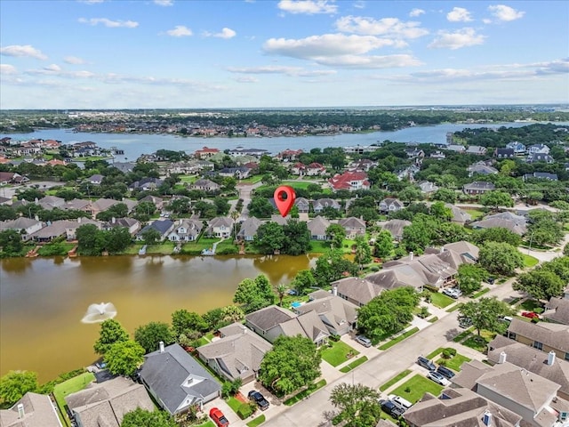 1427 Roaring Springs Ln, Seabrook, TX 77586 - aerial view of residential area featuring a large body of water