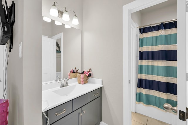 12330 Castano Creek Dr, Humble, TX 77346 - full bathroom with vanity and a shower with shower curtain