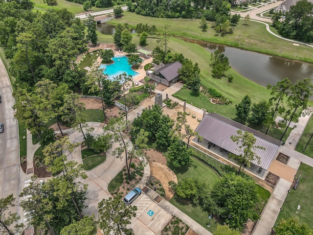 12330 Castano Creek Dr, Humble, TX 77346 - bird's eye view of a large body of water and a pool area