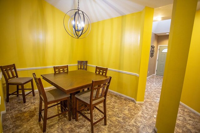 20422 Linden Tree Dr, Katy, TX 77449 - dining space with a chandelier and baseboards