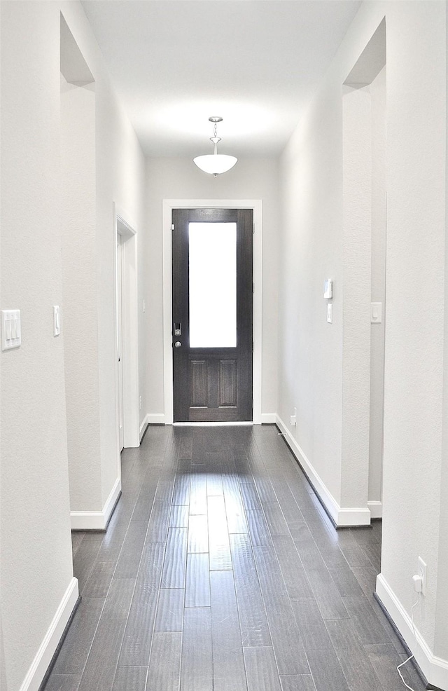 9323 Stablewood Lakes Ln, Tomball, TX 77375 - entrance foyer featuring dark wood-type flooring