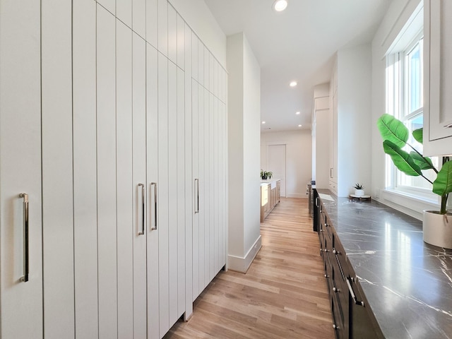 2708 Morrison St, Houston, TX 77009 - hall with light wood-style floors, healthy amount of natural light, and recessed lighting