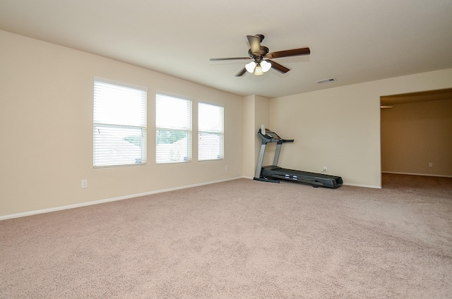19038 Winding Stream Ln, Houston, TX 77084 - workout area featuring carpet floors and ceiling fan