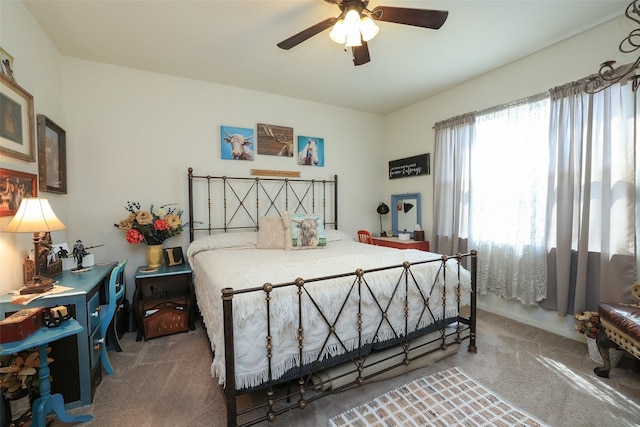 25106 Dickens Dr, Magnolia, TX 77355 - carpeted bedroom featuring a ceiling fan