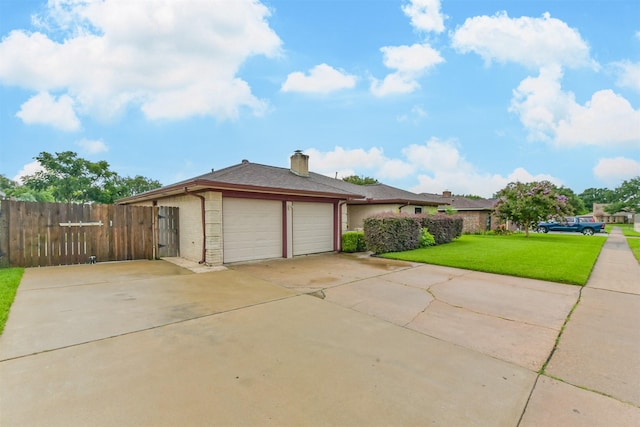 3313 Park Dale Dr, Deer Park, TX 77536 - view of front facade with a garage, a chimney, brick siding, and a shingled roof