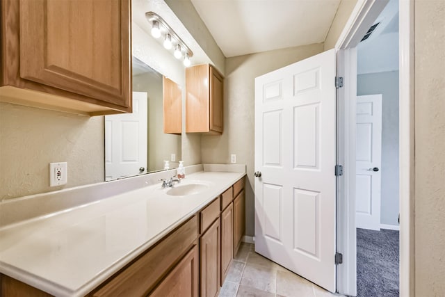3313 Park Dale Dr, Deer Park, TX 77536 - bathroom featuring vanity and tile patterned flooring