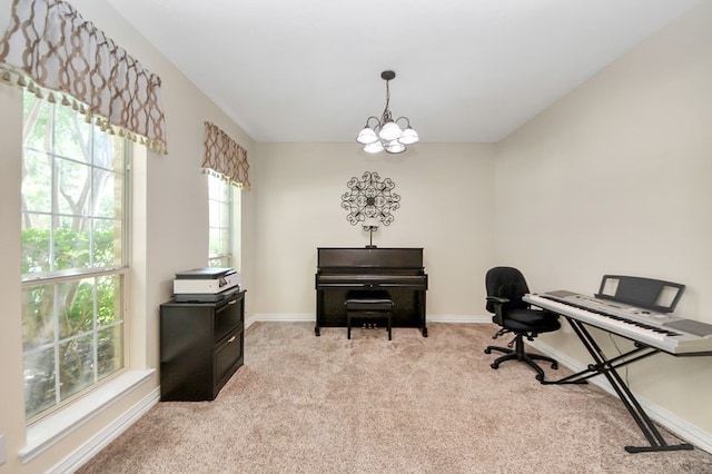 30103 Canyon Branch Ct, Spring, TX 77386 - office space with carpet floors and a chandelier