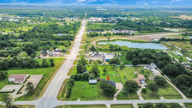 3515 Kansas St, Fresno, TX 77545 - aerial view of property's location featuring a large body of water