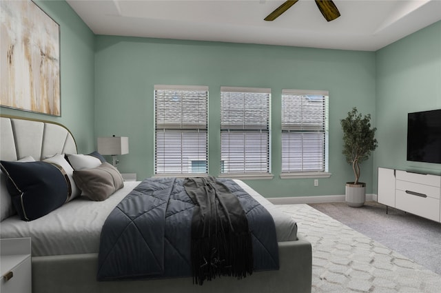 2904 Chenevert St Unit J, Houston, TX 77004 - bedroom with carpet and a ceiling fan
