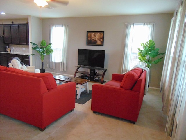 23727 Scotsman Dr, Katy, TX 77493 - living area with ceiling fan and recessed lighting