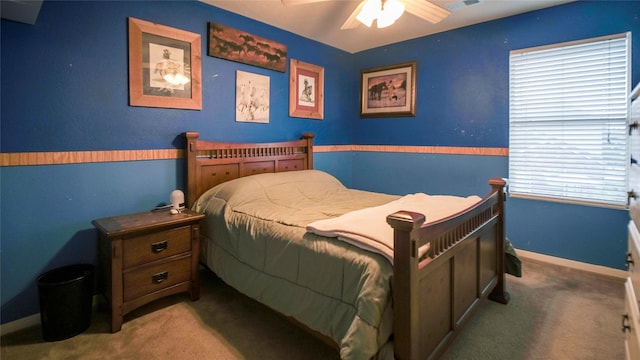 18527 Grove Brook Ln, Cypress, TX 77429 - bedroom with carpet floors and a ceiling fan