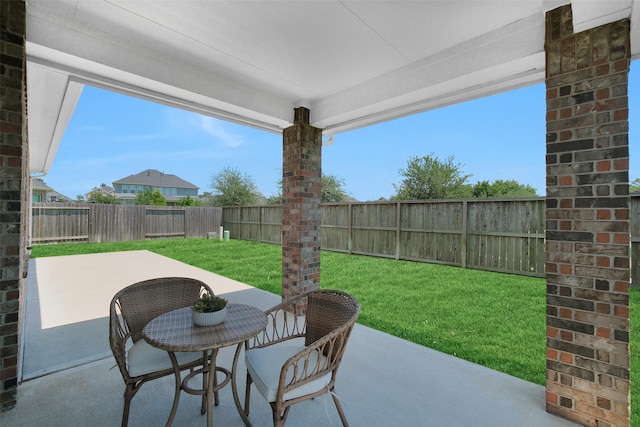 31319 Mallet Cv, Fulshear, TX 77441 - fenced backyard with a patio