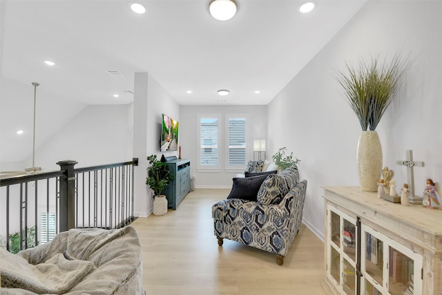 16634 Lake Austin St, Cypress, TX 77433 - living area featuring light wood finished floors and recessed lighting