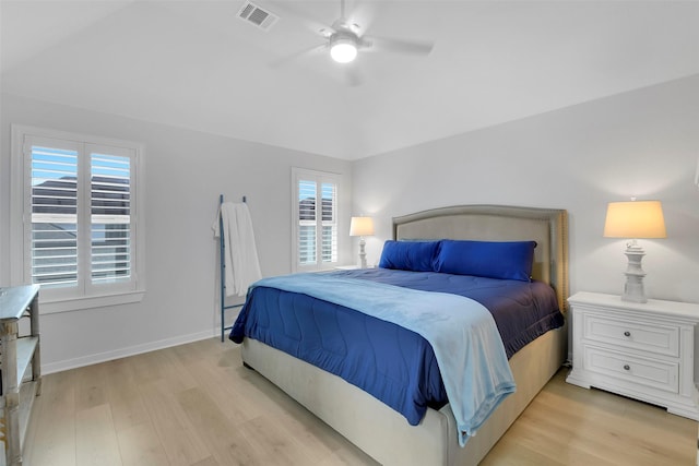 16634 Lake Austin St, Cypress, TX 77433 - bedroom featuring light wood-style flooring, multiple windows, and a ceiling fan