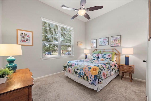 19718 Yellow Hibiscus Ln, Cypress, TX 77433 - carpeted bedroom with baseboards and ceiling fan