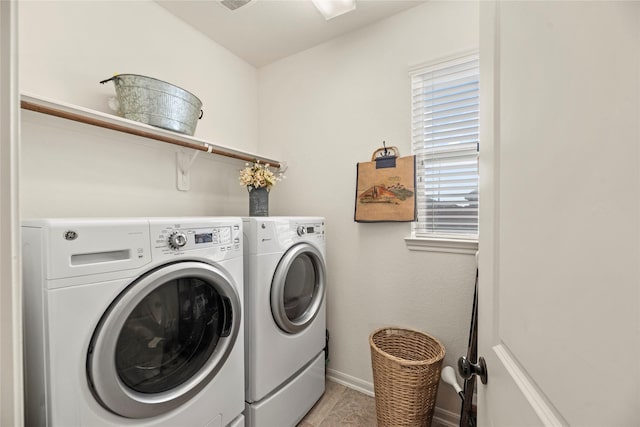 19718 Yellow Hibiscus Ln, Cypress, TX 77433 - laundry area featuring separate washer and dryer and baseboards