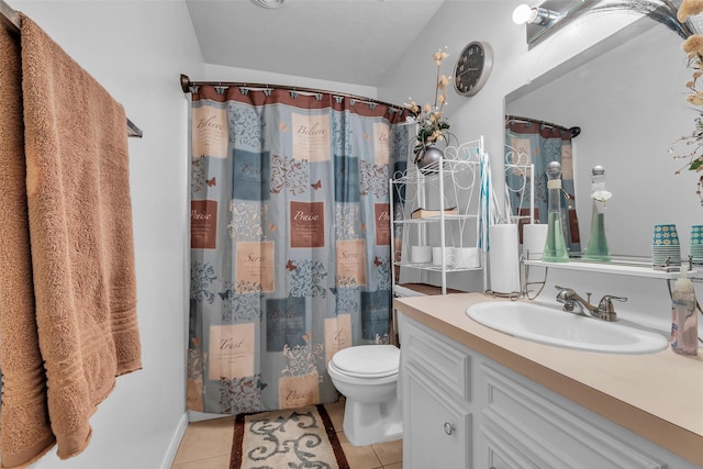3360 Knob Oaks Dr, Huntsville, TX 77340 - full bath featuring tile patterned floors, vanity, and a shower with shower curtain