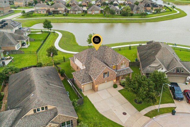 9415 Vista Falls Ct, Richmond, TX 77469 - aerial view of residential area featuring a large body of water