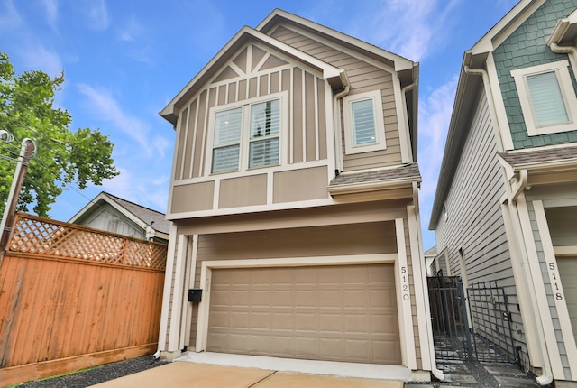 5120 Larkin St, Houston, TX 77007 - view of front of home with a garage and driveway