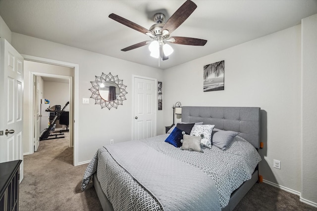 18827 Palmetto Hills Dr, New Caney, TX 77357 - bedroom with carpet floors and ceiling fan