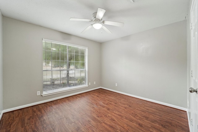 19115 Forest Ridge Dr, Magnolia, TX 77355 - empty room featuring wood finished floors and ceiling fan
