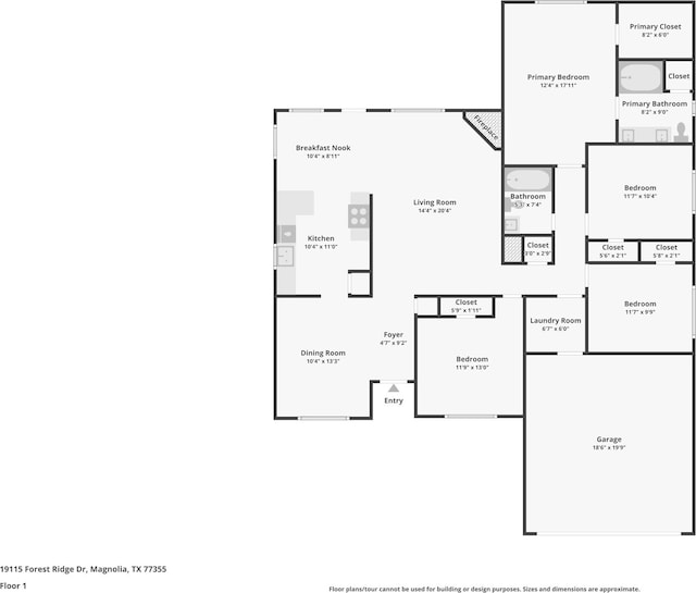 19115 Forest Ridge Dr, Magnolia, TX 77355 - view of home floor plan