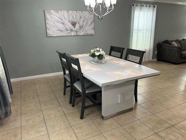 11618 Wren Crossing Dr, Houston, TX 77038 - dining area featuring a chandelier and light tile patterned flooring