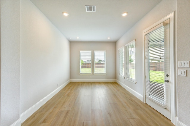 3242 N Upland St, Katy, TX 77493 - spare room with light wood-type flooring and recessed lighting